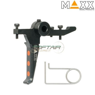 CNC Aluminum Style E Advanced Speed Trigger BLACK for MTW Maxx Model (mx-trg011seb)