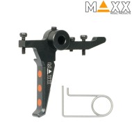 CNC Aluminum Style E Advanced Speed Trigger BLACK per MTW Maxx Model (mx-trg011seb)