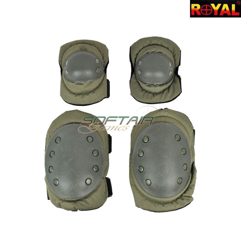Set Knee / Elbow Pad GREEN Royal (g1-od)