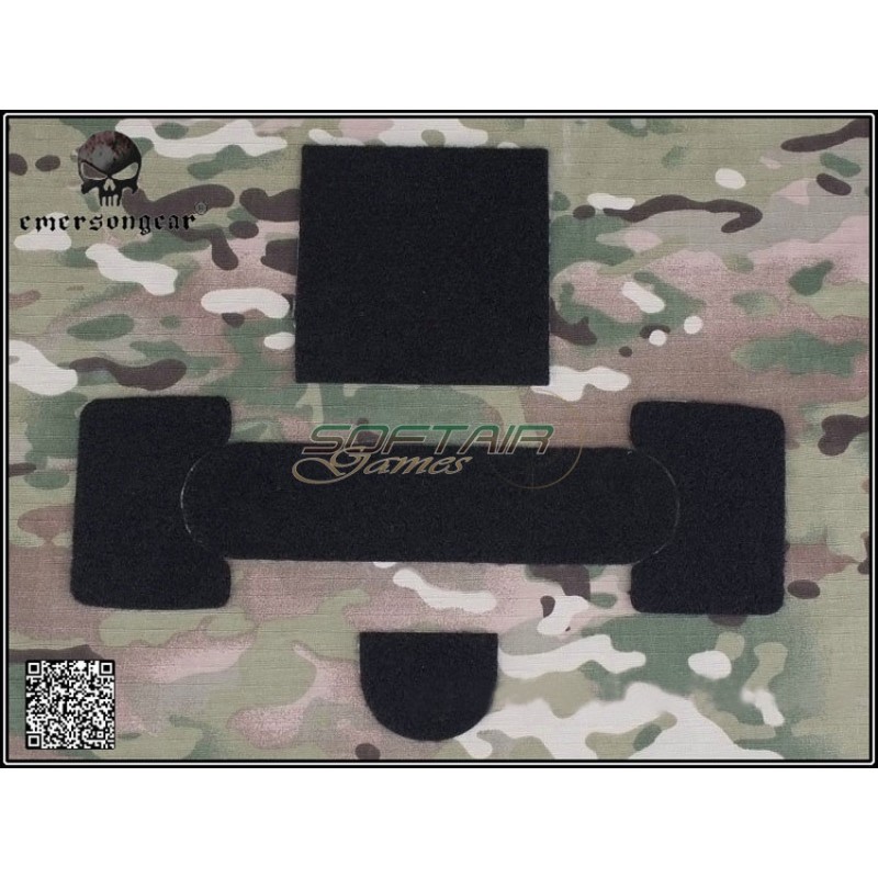 Helmet Velcro Diy Style Set Black Emerson (cod.em8983bk)