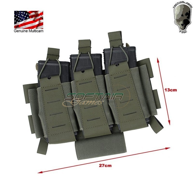 Tasca Placard FCV Style V2 tripla per caricatore M4 RANGER GREEN Tmc (tmc3637-rg)