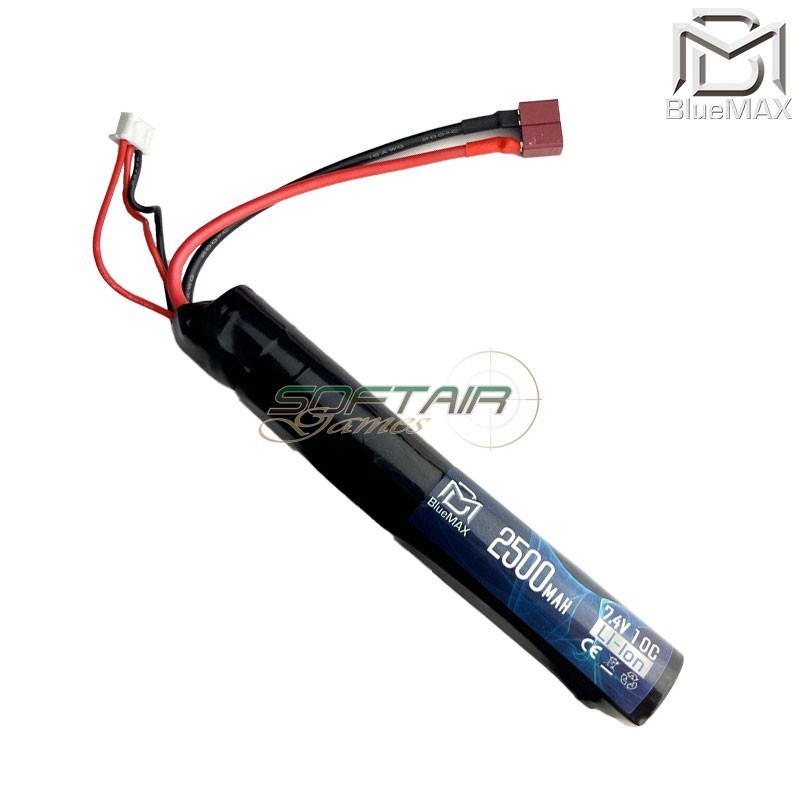 Batteria Li-ion Connettore Deans  7.4v X 2500mah 10c Stick Type Bluemax-power® (bmp-7.4x2500-ds-stk)