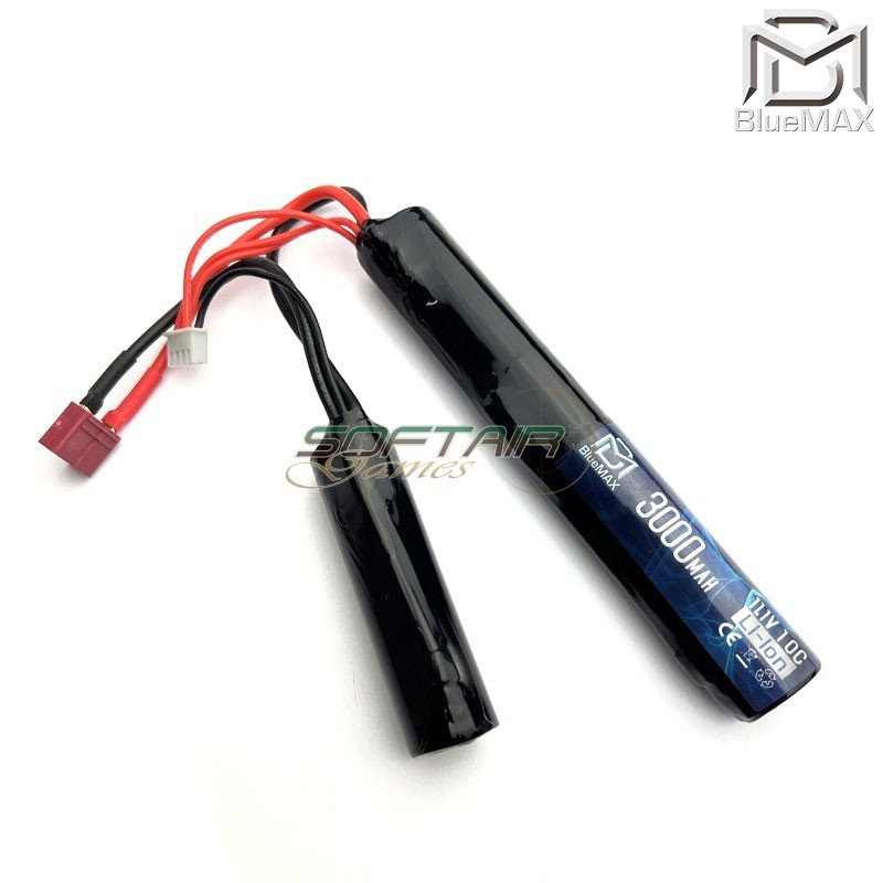 Batteria Li-ion Connettore Deans 11.1v X 3000mah 10c CQB Type Bluemax-power® (bmp-l-11.1x3000-dcqb)
