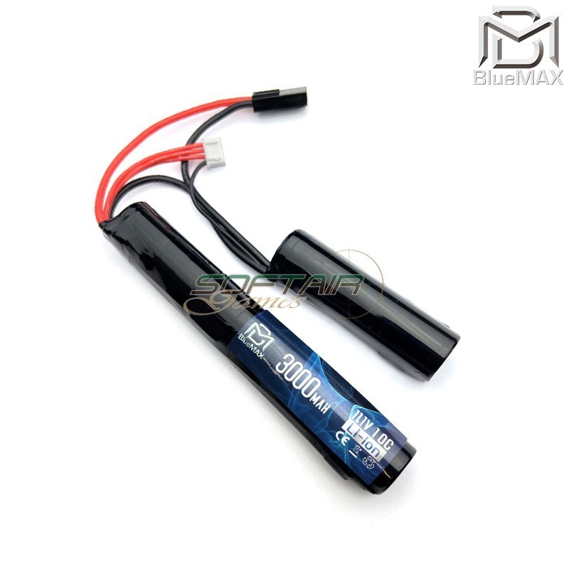 Batteria Li-ion Connettore Mini Tamiya 11.1v X 3000mah 10c CQB Type Bluemax-power® (bmp-11.1x3000-cqb)