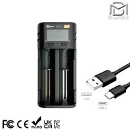 Carica Batterie Intelligente a 2 Slot per 18650 Bluemax-power® (bmp-typec-charger) Carica Batterie Intelligente a 2 Slot per 18650 Bluemax-power® (bmp-typec-charger)