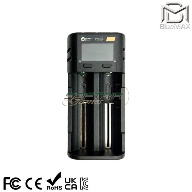 Carica Batterie Intelligente a 2 Slot per 18650 Bluemax-power® (bmp-typec-charger)