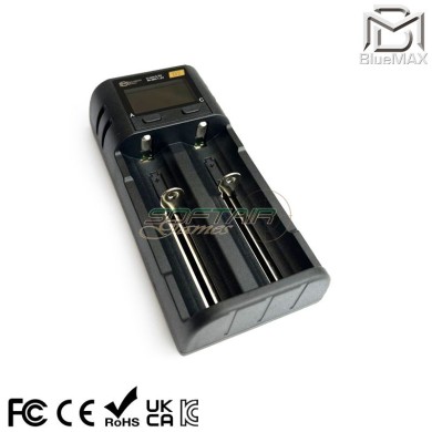 Intelligent Battery Charger 2-Slot for 18650 Bluemax-power® (bmp-typec-charger)