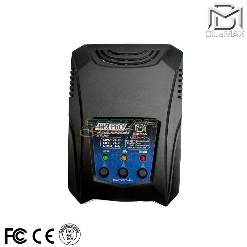 Battery Charger LiPo / LiFe / NiMH / NiCd BL3 PRO Compact Bluemax-power® (bmp-bl3-pro)