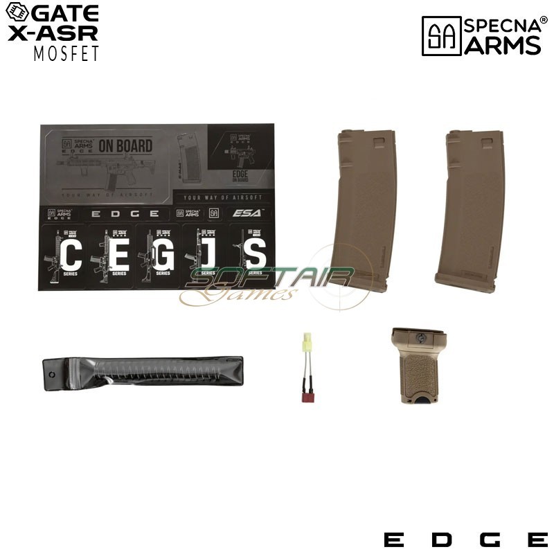 Fucile Elettrico SA-E06-H Edge™ M4 Carbine HALF TAN Heavy Ops Stock Specna Arms® (spe-01-033906)