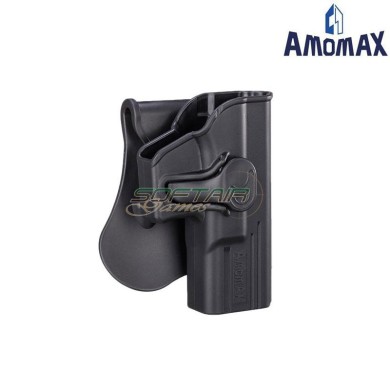 Rigid holster G2 BLACK for pistol Glock 19 Amomax (am-g19g2-bk)