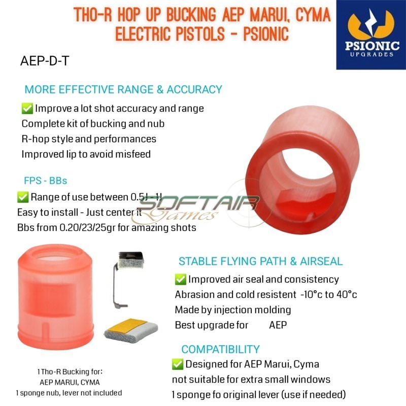 Tho-R rubber AEP with tensioners Psionic (AEP-D-T)