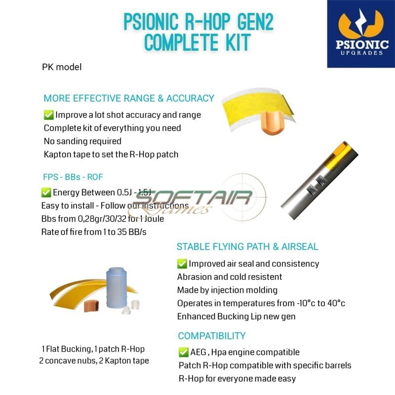 Psi Kit R-Hop N.24 per Prometheus BC Bright barrel 6.05mm AEG Psionic (PK-24-BC-A2)