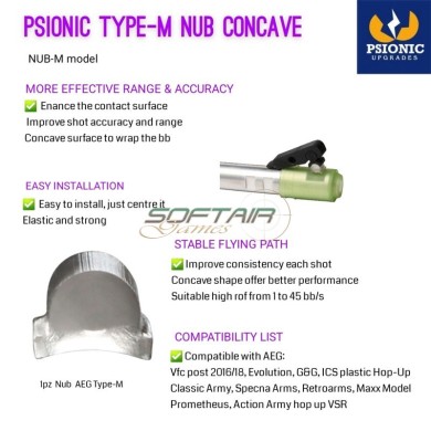 Pressore concavo taglia M per G&G/Evolution/Specna Arms/Retroarms/Maxx Model Psionic (NUB-M)