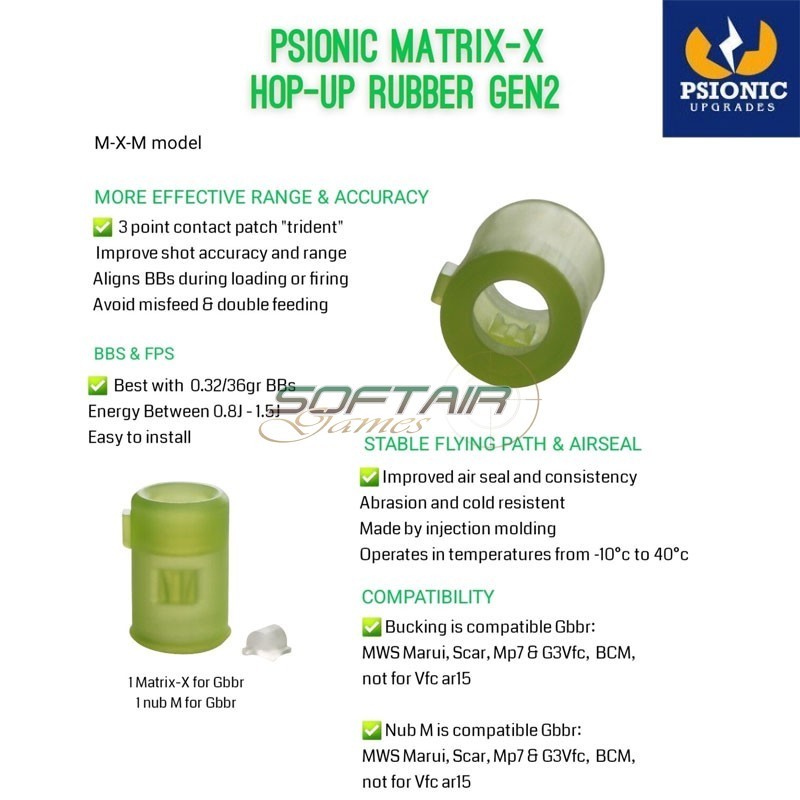 Gommino Hop-Up Matrix-X Gen2 GBBR Psionic (M-X-M)