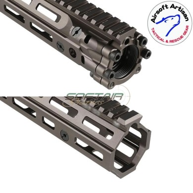 Mk18 DD Style 10.5" Rail system LC DARK EARTH per AEG / GBB / PTW Airsoft Artisan (aa-ras-16-de)