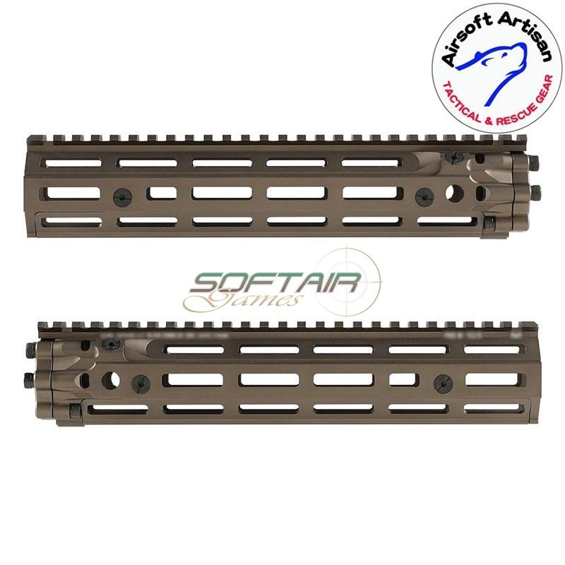 Mk18 DD Style 10.5" Rail system LC DARK EARTH per AEG / GBB / PTW Airsoft Artisan (aa-ras-16-de)