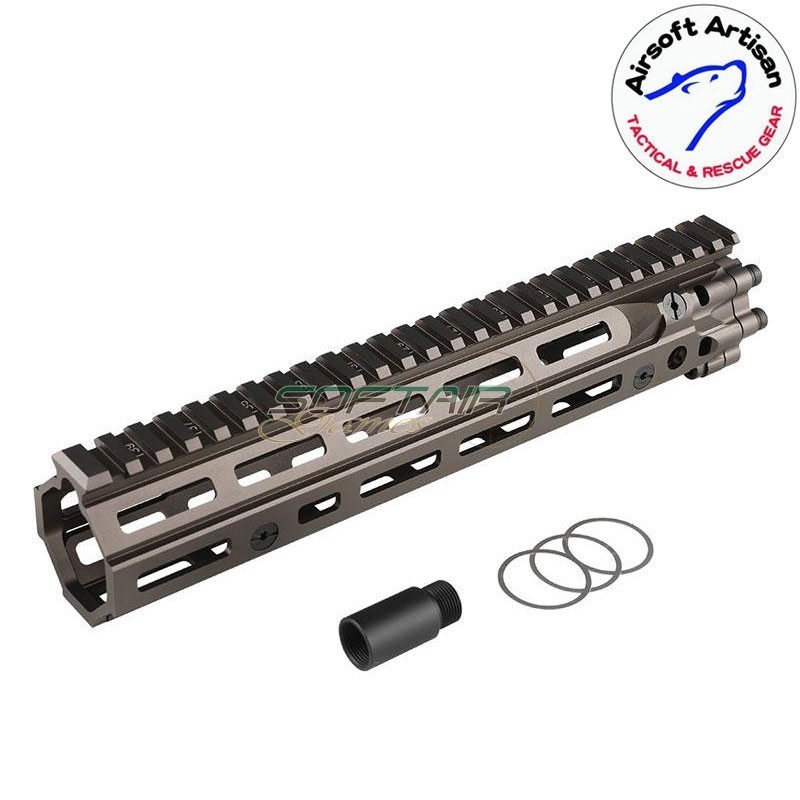 Mk18 DD Style 10.5" Rail system LC DARK EARTH per AEG / GBB / PTW Airsoft Artisan (aa-ras-16-de)