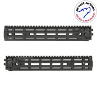 Mk18 DD Style 12.5" Rail system LC BLACK per AEG / GBB / PTW Airsoft Artisan (aa-ras-20-bk)