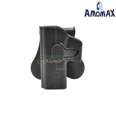 Fondina rigida Mancini G2 BLACK per pistola Glock 19 Amomax (am-g19g2-l-bk)