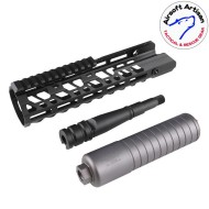 SUR300 Handguard set 10" Virtus LC BLACK per Sig MCX Airsoft Artisan (aa-mcx-06-bk)