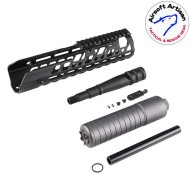 SUR300 Handguard set 10" Virtus LC BLACK for Sig MCX Airsoft Artisan (aa-mcx-06-bk)