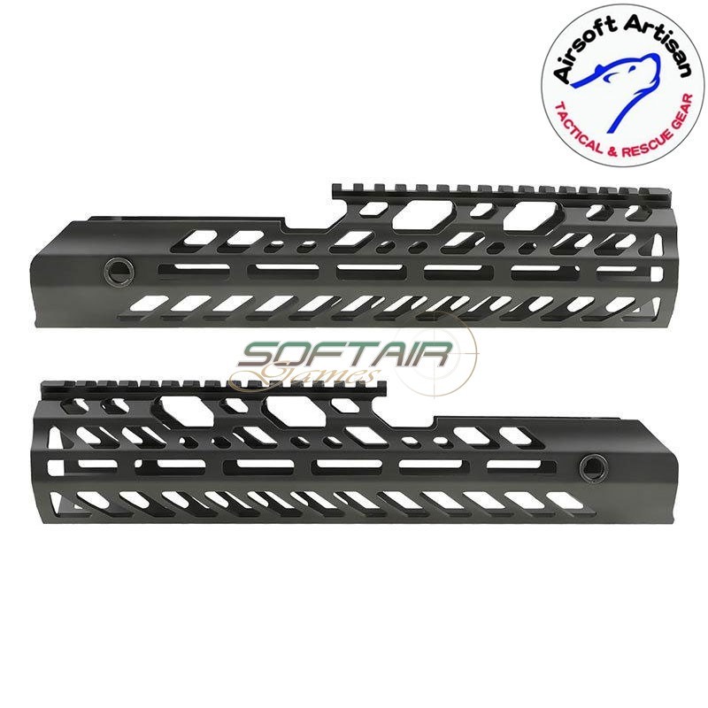 SUR300 Handguard set 12" Virtus LC BLACK per Sig MCX Airsoft Artisan (aa-mcx-08-bk)