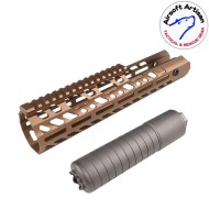 SUR300 Handguard set 12" Virtus LC DARK EARTH per Sig MCX Airsoft Artisan (aa-mcx-08-de)