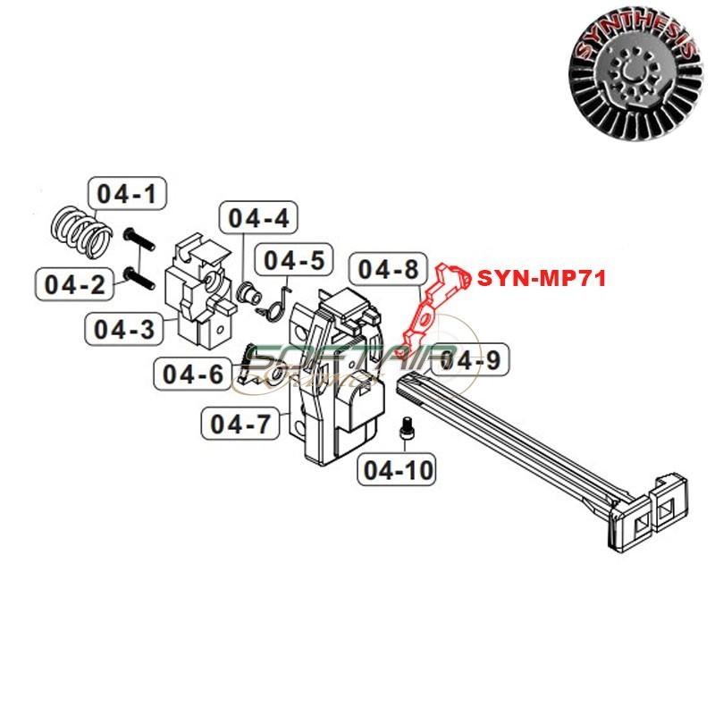 Telescopic stock release MP7 VFC BLACK Synthesis (syn-mp71)