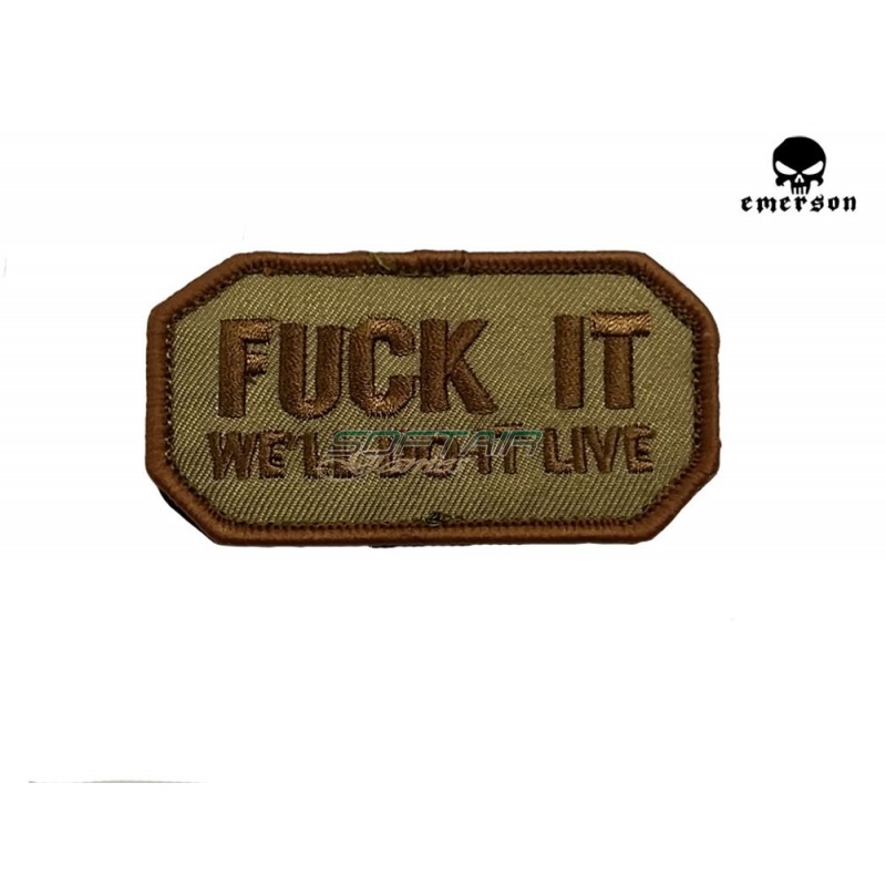 Patch Fuck It Tan Brown Emerson (cod.em3379tb)