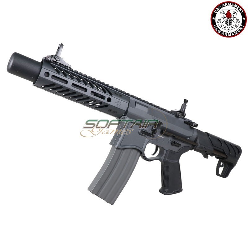 Aeg Electric Rifle FULL METAL SBR8 7" Suppressor GREY Emg Seekins Precision G&G (gg-sbr8g-7)