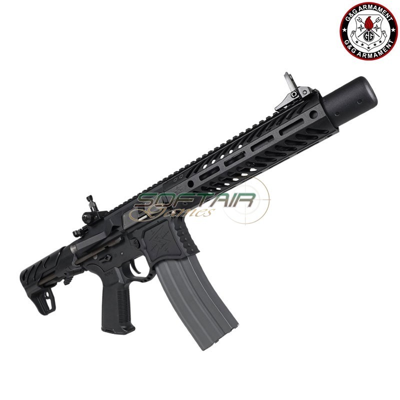 Fucile Elettrico Aeg FULL METAL SBR8 9" Suppressor NERO Emg Seekins Precision G&G (gg-sbr8-9)