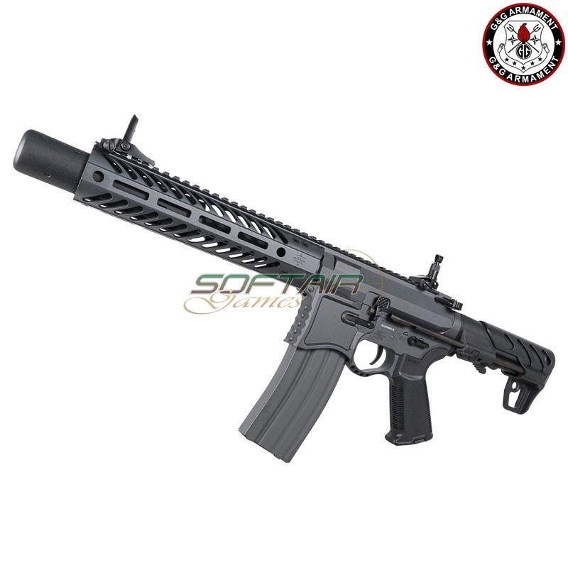 Fucile Elettrico Aeg FULL METAL SBR8 9" Suppressor GRIGIO Emg Seekins Precision G&G (gg-sbr8g-9)