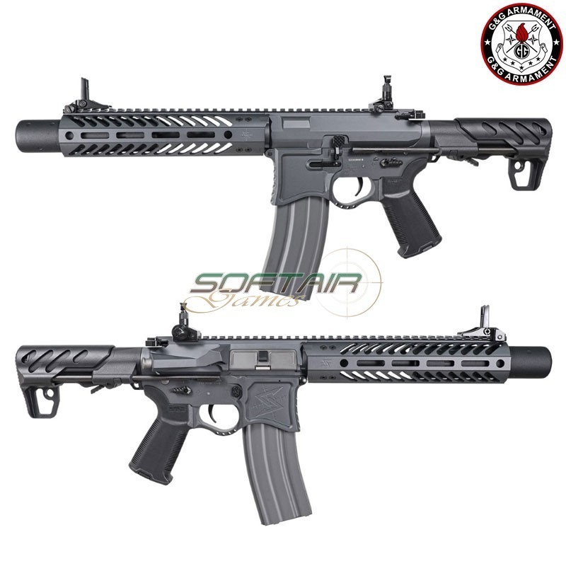 Fucile Elettrico Aeg FULL METAL SBR8 9" Suppressor GRIGIO Emg Seekins Precision G&G (gg-sbr8g-9)