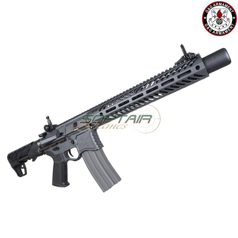 Aeg Electric Rifle FULL METAL SBR8 12" Suppressor GREY Emg Seekins Precision G&G (gg-sbr8g-12)