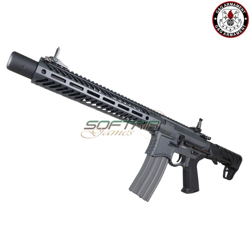 Fucile Elettrico Aeg FULL METAL SBR8 12" Suppressor GRIGIO Emg Seekins Precision G&G (gg-sbr8g-12)