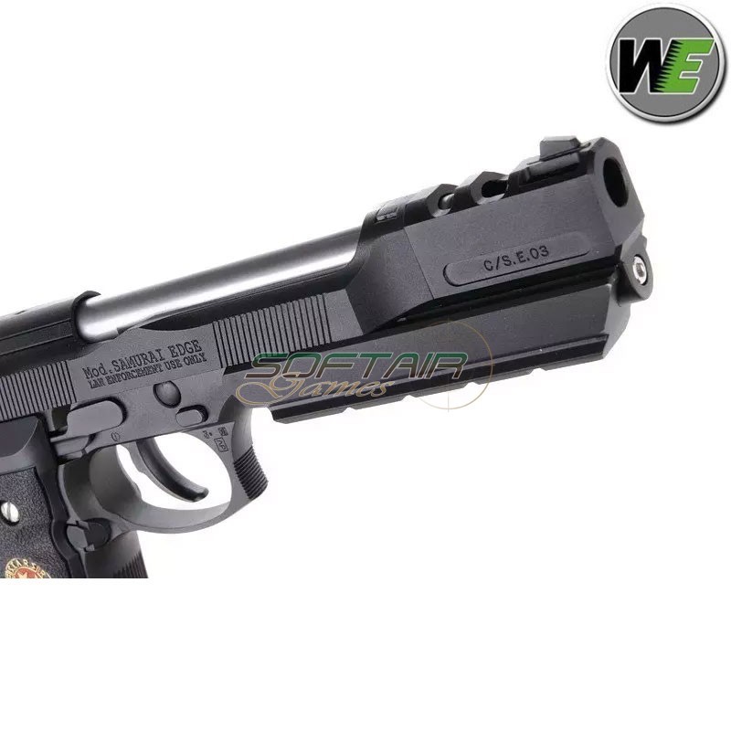 GAS pistol Barry Burton Samurai edge M9 GBB Full Auto Black WE ...