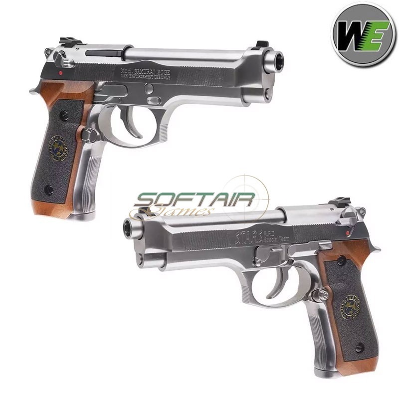 Pistola a GAS Samurai Edge Standard M9 V.2 Full Auto SILVER We (we-02-017095)