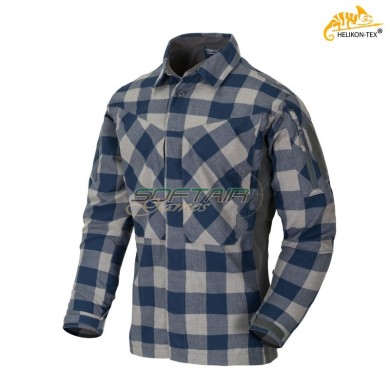 MBDU Flannel Shirt® Slate Blue Checkered Helikon-tex® (ht-ko-mbd-po-c0)