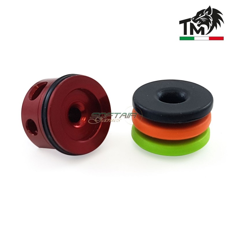 Testa cilindro in ERGAL con 3 PAD di battuta TopMax (tmmv2)