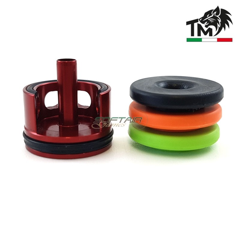 Testa cilindro in ERGAL con 3 PAD di battuta TopMax (tmmv2)