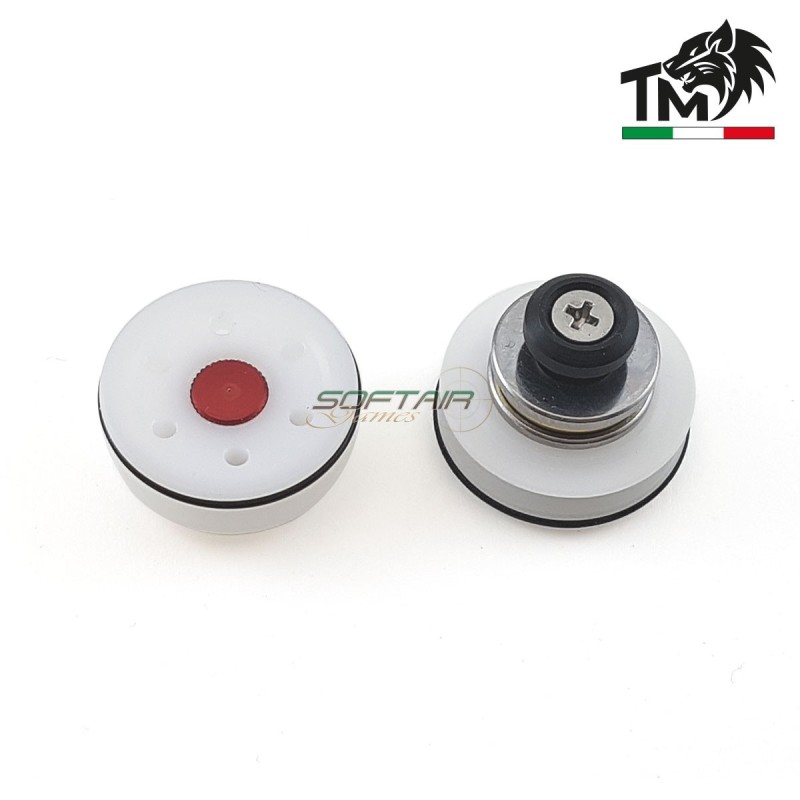 DELRIN WHITE piston head with radial holes TopMax (tpbmm)