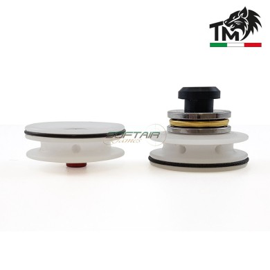 DELRIN WHITE piston head with radial holes TopMax (tpbmm)