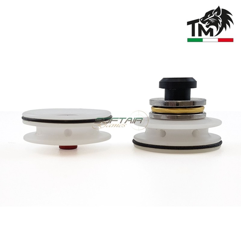 DELRIN WHITE piston head with radial holes TopMax (tpbmm)