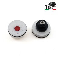 DELRIN WHITE piston head with radial holes and DELRIN BEARING TopMax (tpbmm-d)