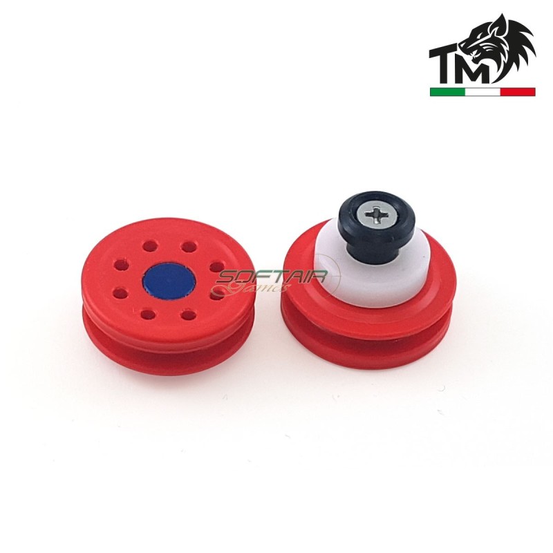 Testa pistone REDPOWER con fori radiali e cuscinetto in DELRIN TopMax (tprpwmm-d)
