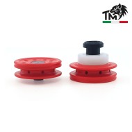 Testa pistone REDPOWER con fori radiali e cuscinetto in DELRIN TopMax (tprpwmm-d)