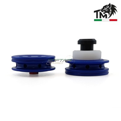 Testa pistone BLUEPOWER con fori radiali e cuscinetto in DELRIN TopMax (tpbpwmm-d)