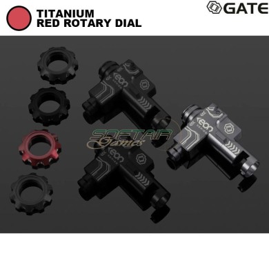 EON Hop-Up Chamber Titanium + RED rotary dial for aeg M4 Gate (gate-eon-hop-tr)
