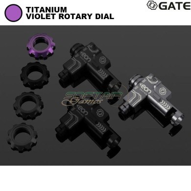 Gruppo Hop-Up EON Titanium + VIOLET rotary dial per aeg M4 Gate (gate-eon-hop-tv)
