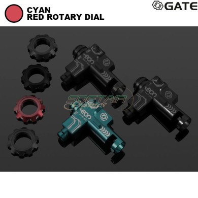 EON Hop-Up Chamber Cyan + RED rotary dial for aeg M4 Gate (gate-eon-hop-cr)